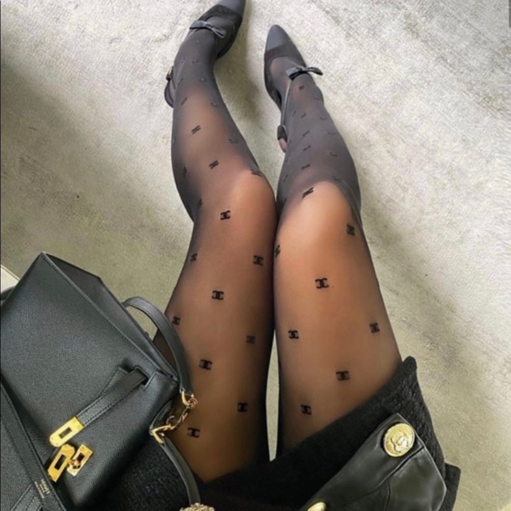 Chanel cc 20k logo tights. SOLD OUT EVERYWHERE